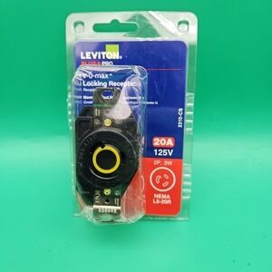 Leviton 20‎ Amp 125v 3-Wire Nylon Single Outlet Black L5-20R Nema Brand New